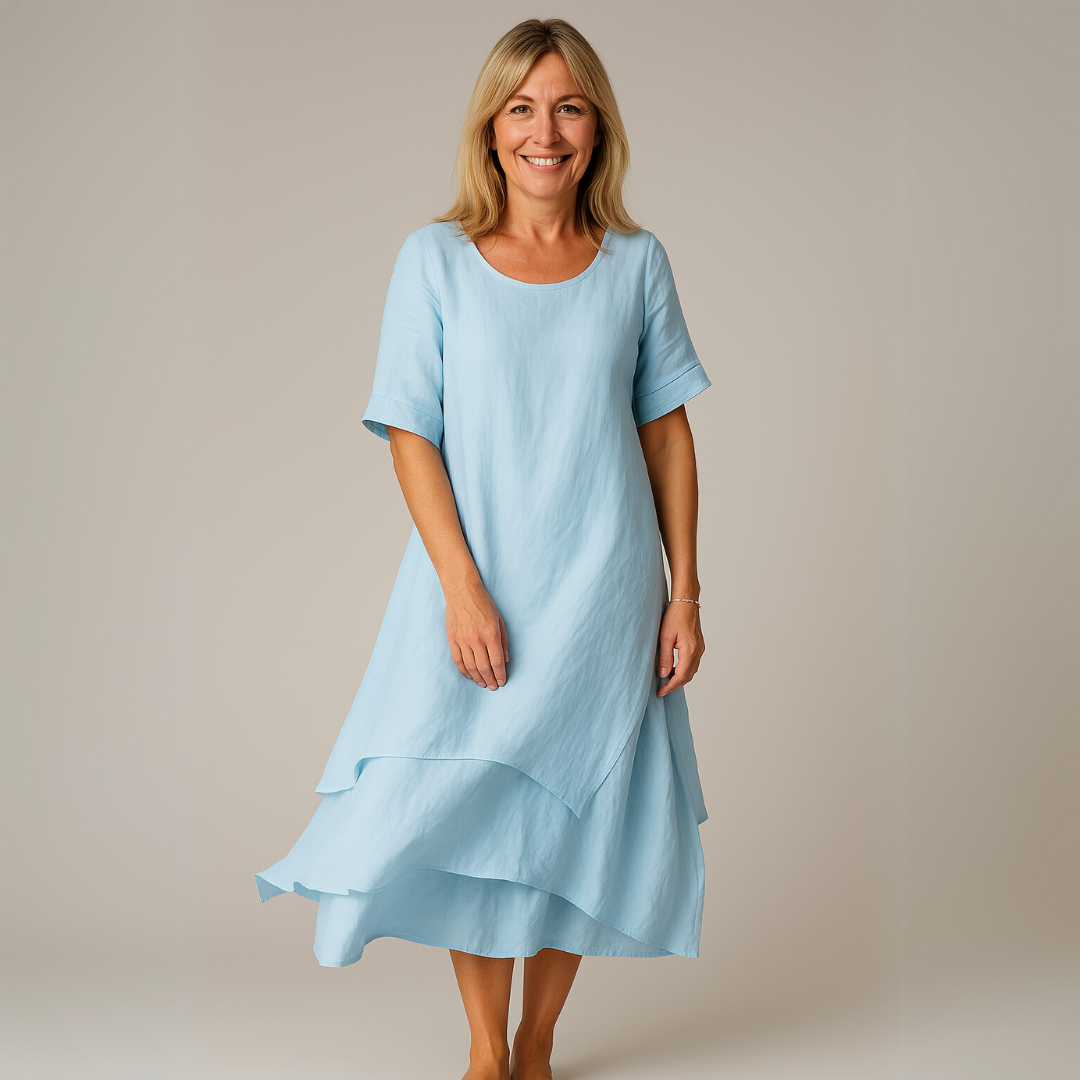 Auralie – Robe longue élégante en coton
