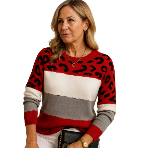 Leana™ | Pull Léopard Confort & Élégance