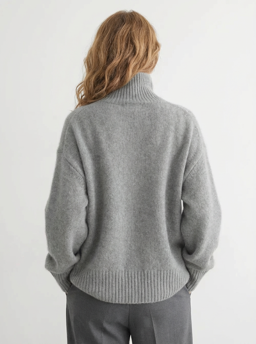 Celia – Pull Col Montant Doux & Élégant